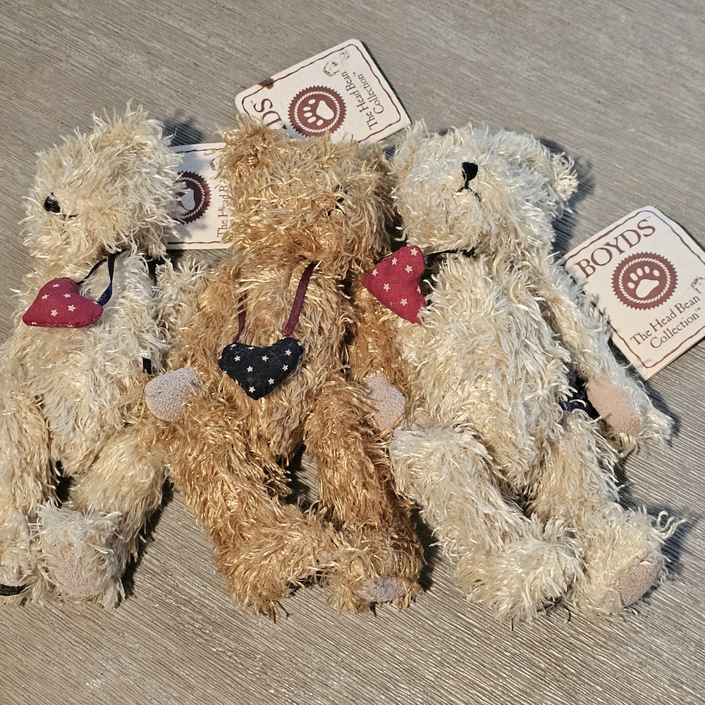 Boyds Bears Tan Plush with Heart Accent